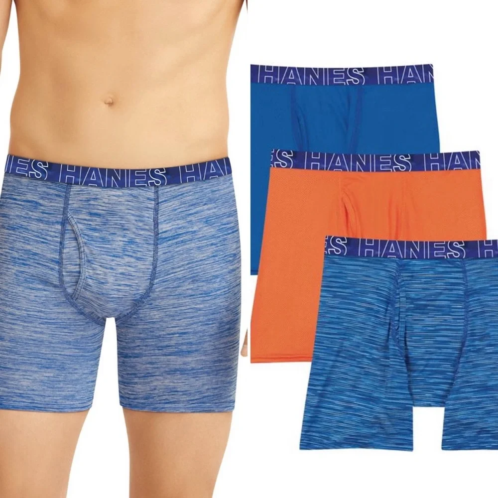 9 Hanes Men X-Temp Performance Boxer Briefs - Picture 3 of 4